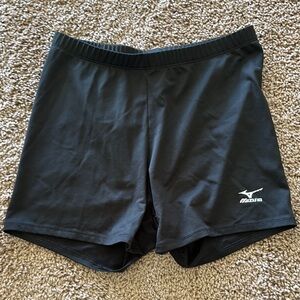 Mizuno Black Spandex Shorts Lightweight Performance Design